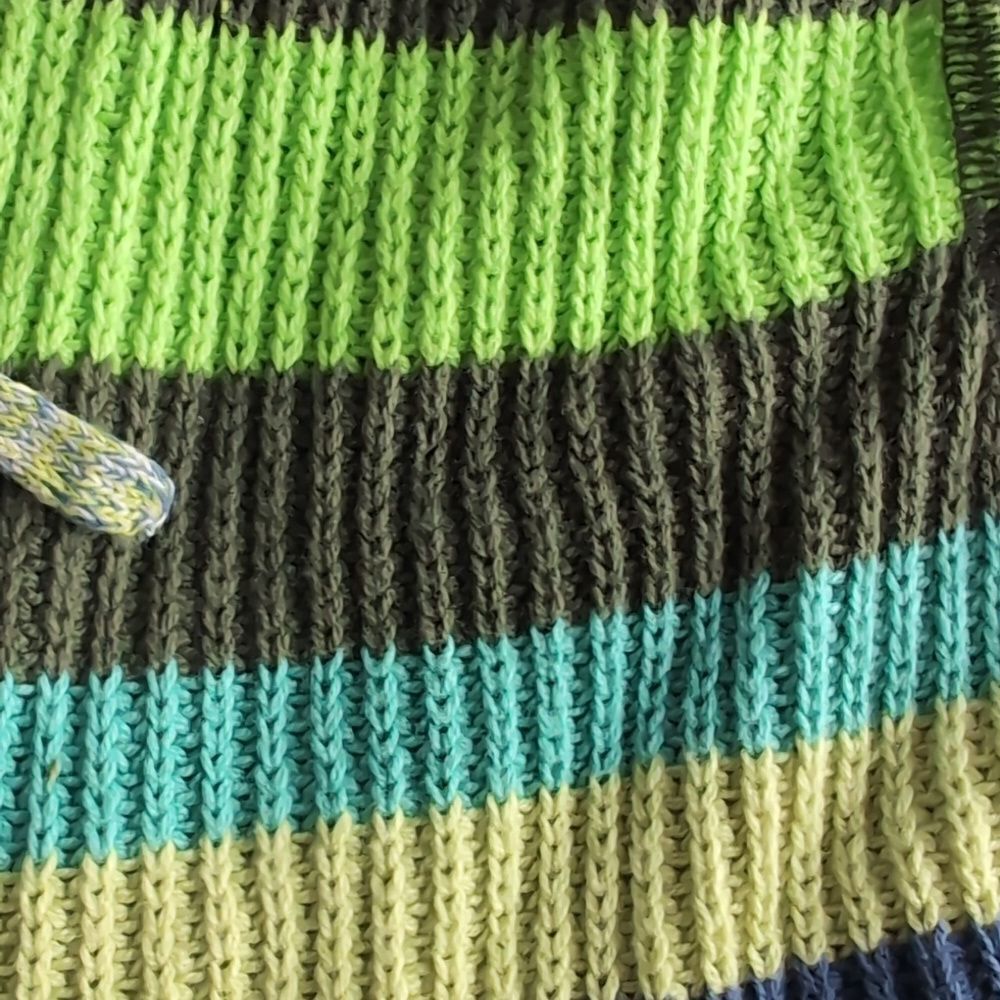 BDG Hooded Sweater Vest Size s Multi Color Stripe Knit - Picture 9 of 12